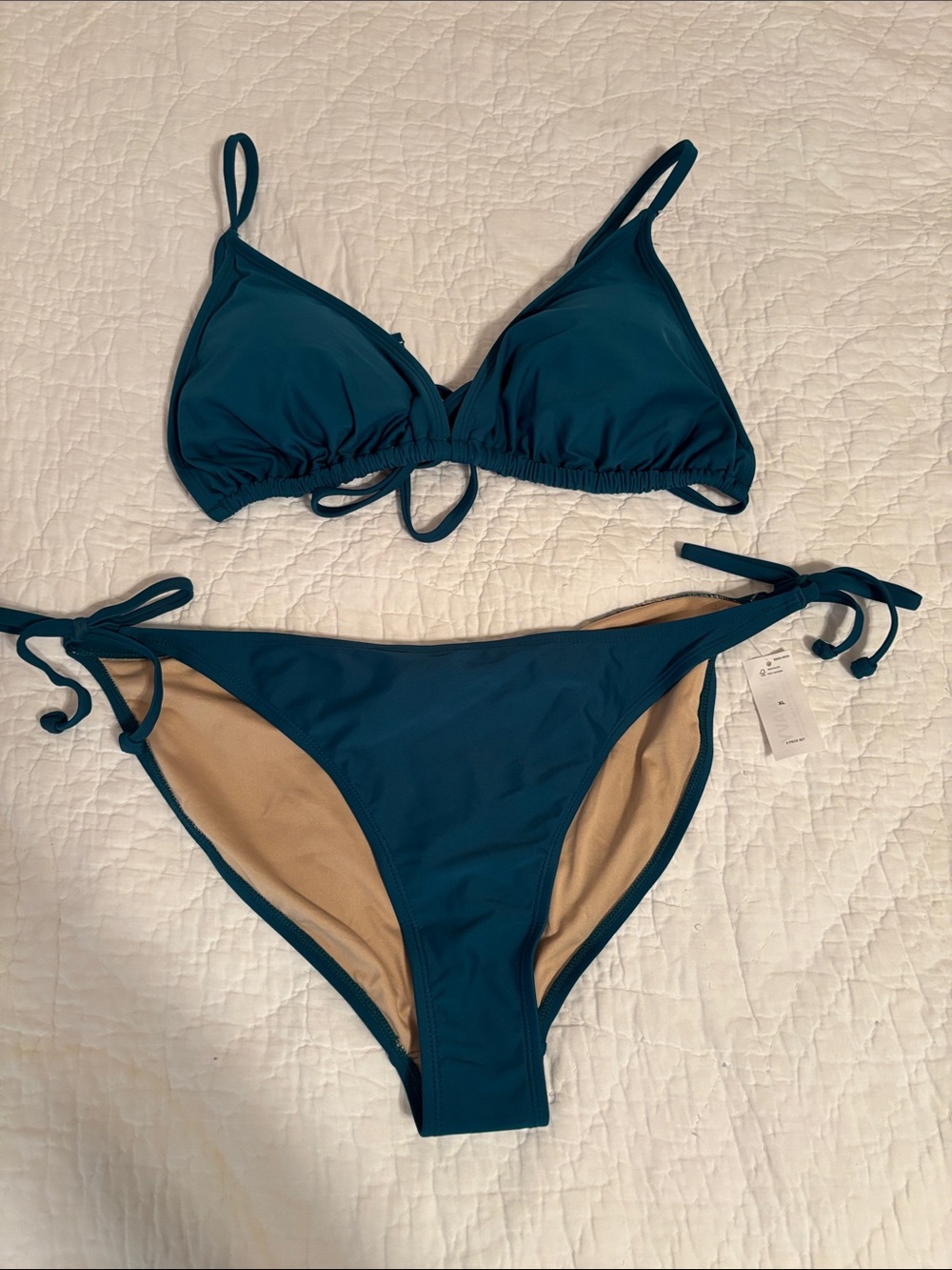 Old Navy Teal‎ Triangle Tie-Side Bikini Set